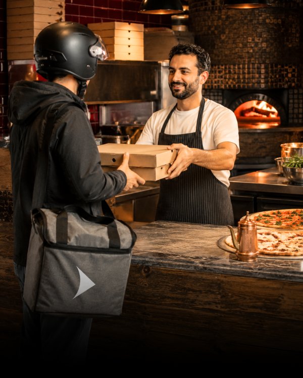 Pizza + platform kuryesi