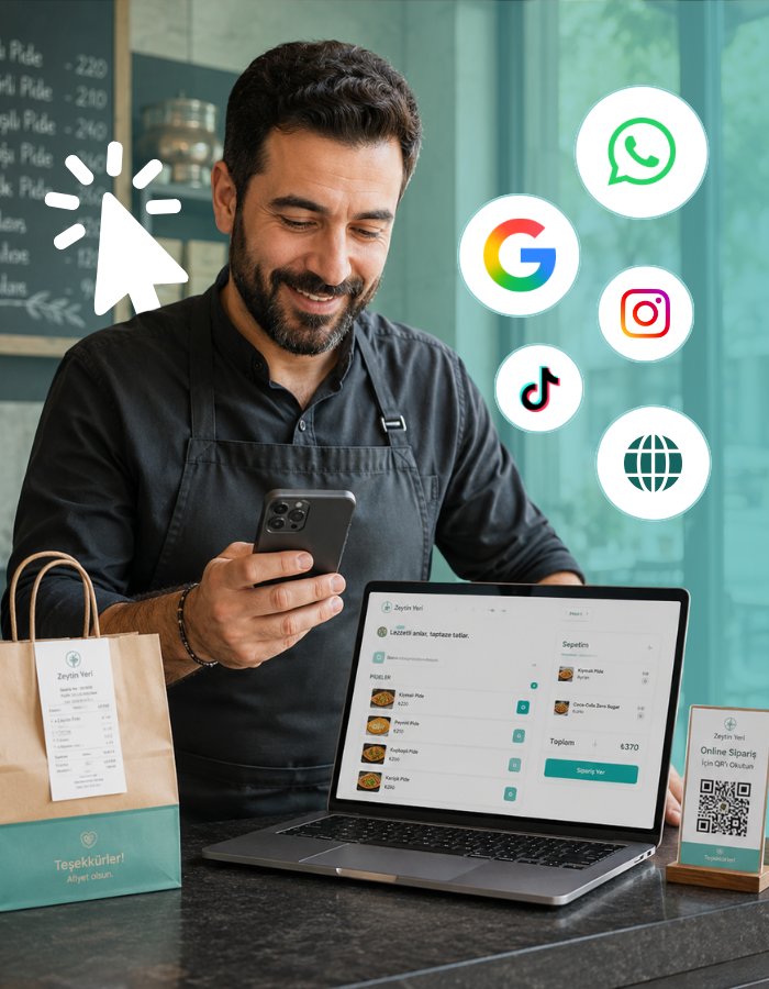 Komisyonsuz sipariş kanalınız — tek link, her yerde.